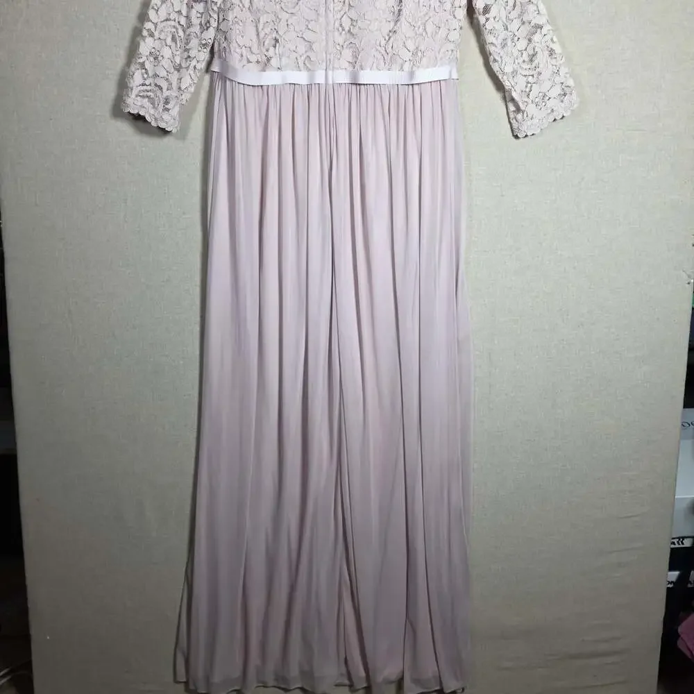Davids Bridal Vintage Lace Mother of The Bride Dress size 14 Rose Pink - Picture 11 of 13